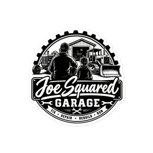 Joe Squared Garage Die Cut Sticker