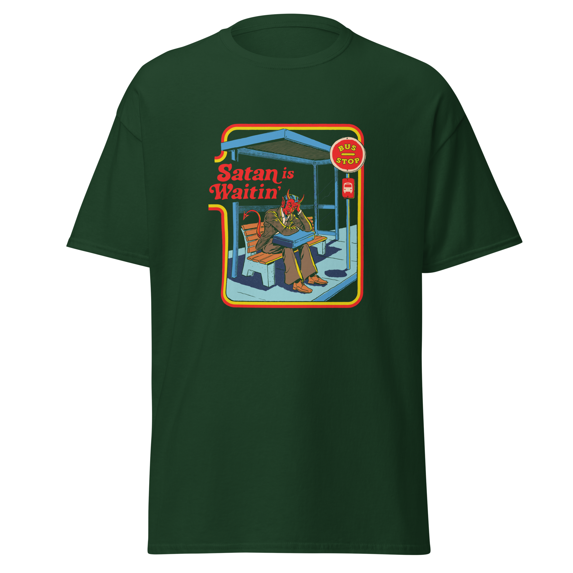 unisex-classic-tee-forest-green-front-6ab3028a0c1f5.png