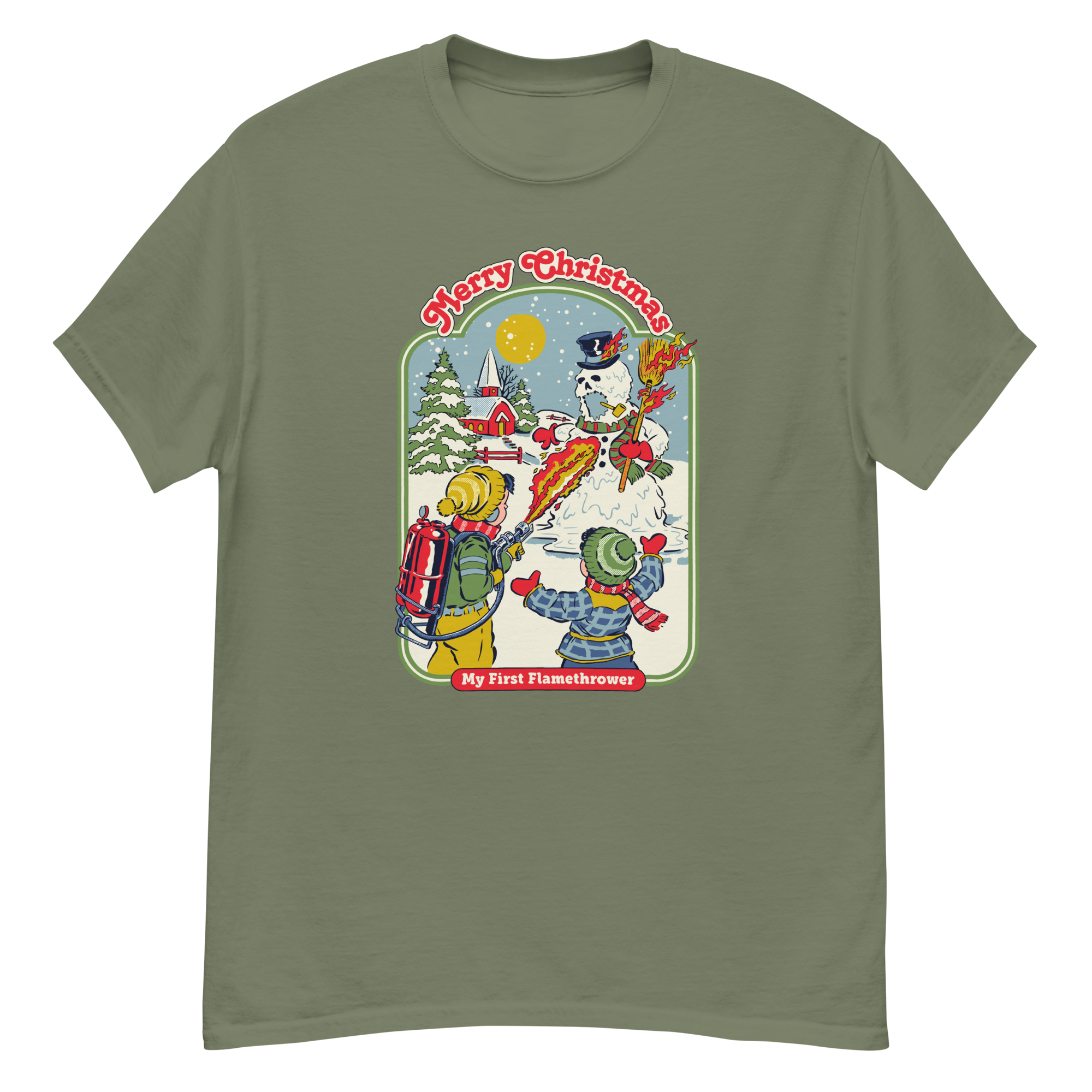 unisex-classic-tee-military-green-front-6ab32f670b813.png