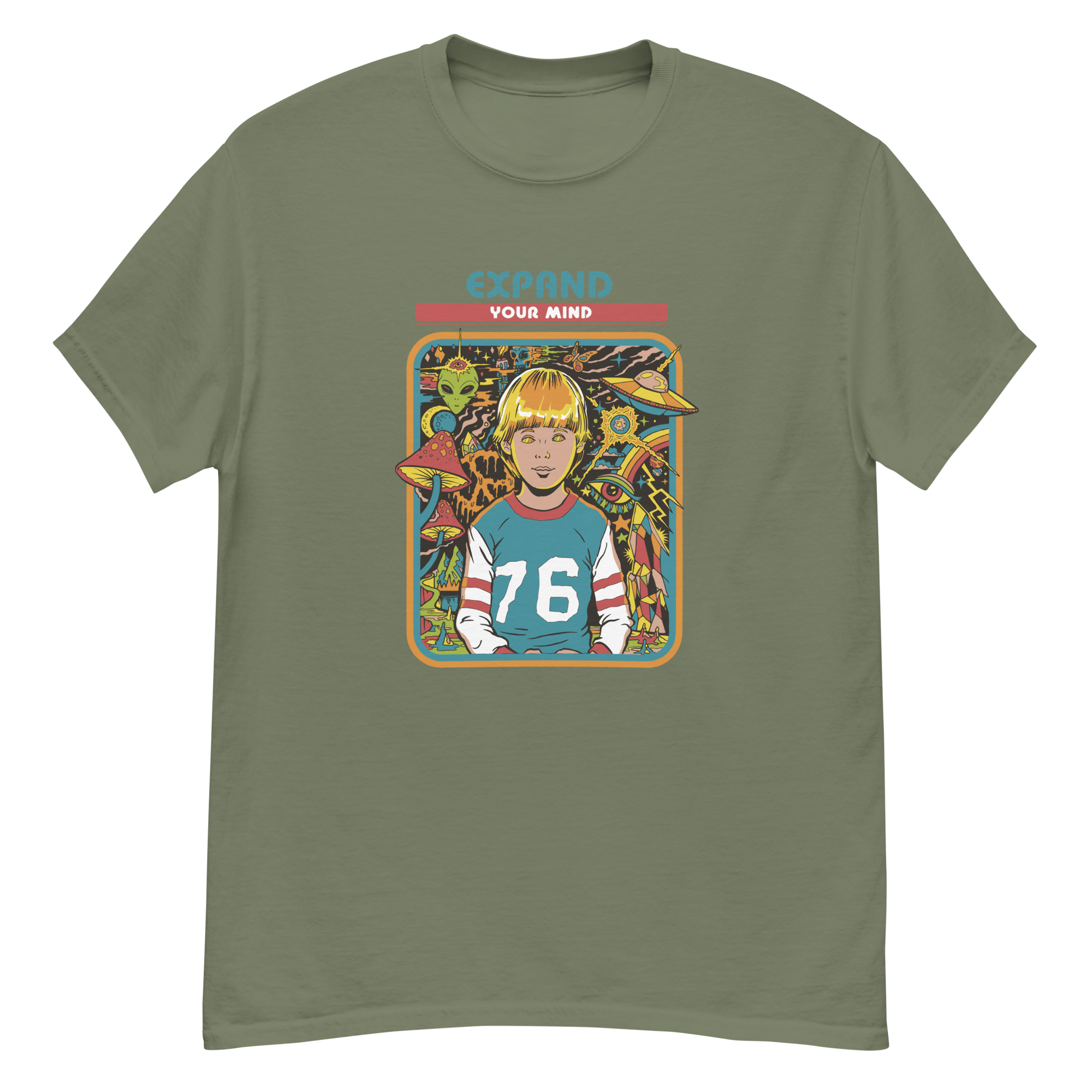 unisex-classic-tee-military-green-front-6ab32ff554487.png