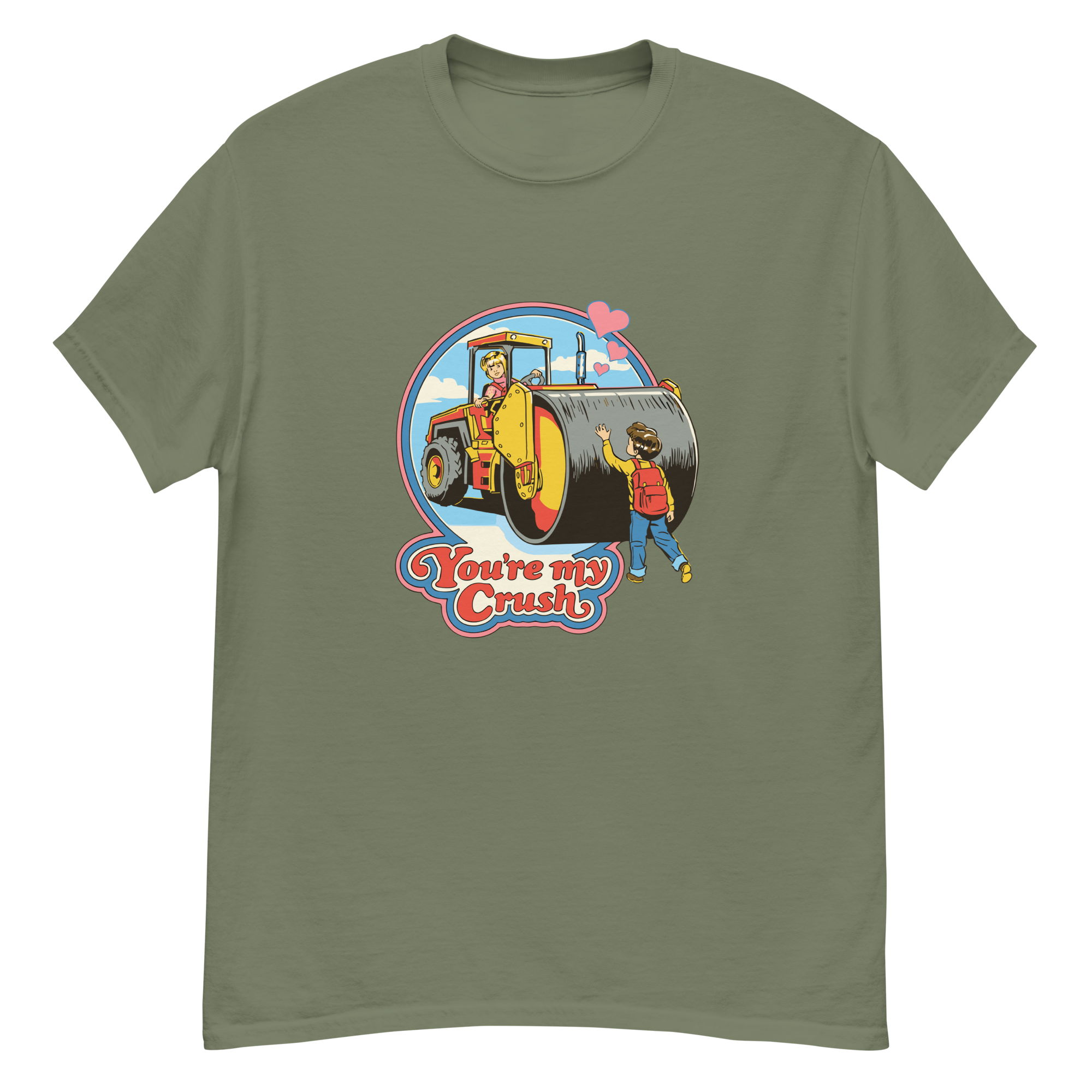 unisex-classic-tee-military-green-front-6ab3472a8d8da.png
