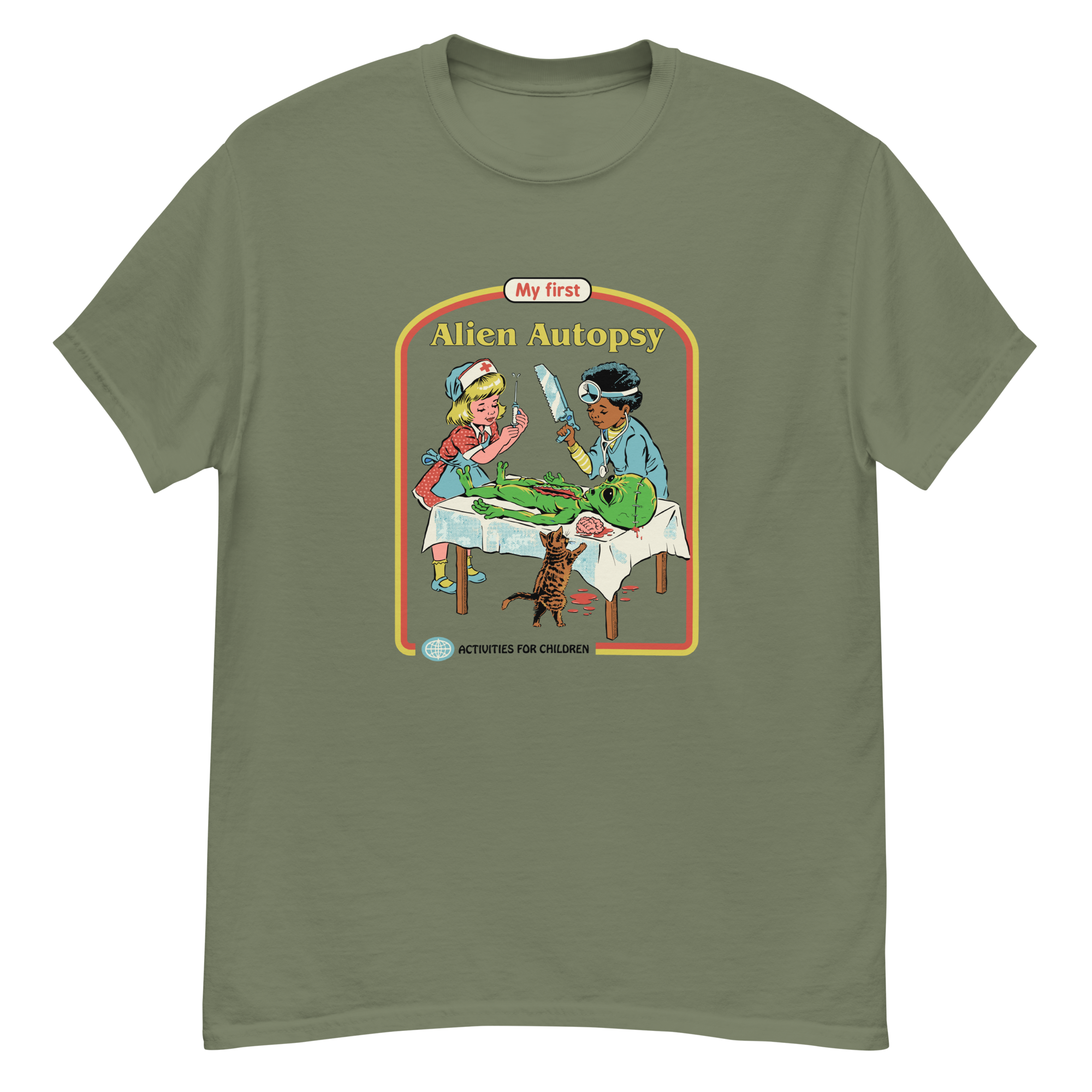 unisex-classic-tee-military-green-front-6ab3d8cd9c792.png